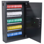 Pavo armoire � cl�s haute s�curit� en acier � serrure combinaison �lectronique - capacit� 50 cl�s - gris ...