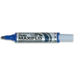 Pentel marqueur effaable sec tableaux blancs pointe ogive large encre liquide base alcool bleue maxiflo ...