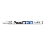 Pentel marqueur peinture pointe ogive fine corps métal coloris blanc white 100ws Pentel marqueur peinture pointe ogive fine corps métal coloris blanc white 100ws