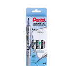 Pentel maxiflo fine ogive pointe tableau blanc marqueur largeur de trait 1, 1mm - couleurs assorties ...