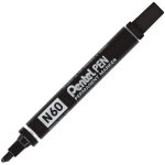 Pentel n60 - marqueur permanent pointe biseaute 3, 9 - 5, 7 mm - noir