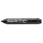 Pentel nxn50 - marqueur permanent rtractable pointe conique moyenne 6 mm - noir