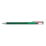 Pentel roller dualmetallic encre gel. pointe large 1 mm. coloris vert + rouge mtallique