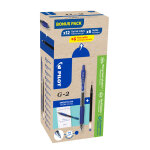 Pilot eco pack g2 - 07, stylo encre gel rtractable, pointe moyenne 0, 7 mm, corps bleu transparent avec ...