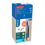 Pilot eco pack g2 + 07, stylo encre gel rtractable, pointe moyenne 0, 7 mm, corps bleu transparent avec ...