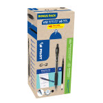 Pilot eco pack g2 - 07, stylo encre gel rtractable, pointe moyenne 0, 7 mm, corps noir transparent avec ...