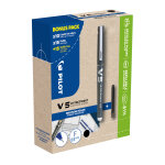 Pilot greenpack hi - tecpointv5 - stylo roller pointe fine 0, 5 mm - noir - pack de 10 + 30 recharges ...