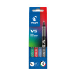 Pilot hi - tecpointv5 - stylo roller pointe fine 0, 5 mm - pochettes de 4 couleurs d'encre assorties ...