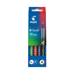 Pilot stylo roller, v ball, pointe de 0, 7mm, avec zone de prhension, corps dans des coloris assortis, ...