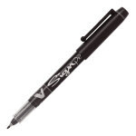 Pilot v - sign pen stylo feutre  capuchon pointe moyenne 2 mm - noir