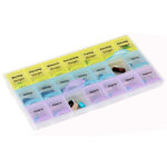 Pilulier semainier, pour 7 jours, 3 cases, multicolore