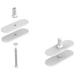 Pince pour panneau �cran moody pour bureau bench - blanc - jeu de 2