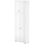 Placard spacio h. 250 x l. 80 cm corps blanc portes blanc
