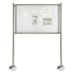 Planorga vitrine d'extrieur classique 45 - 24 feuilles - cadre aluminium - pieds visss