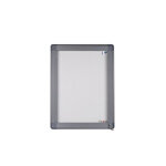 Planorga vitrine d'extrieur haute scurit porte battante 9 feuilles, fond mtal laqu magntique, cadre ...