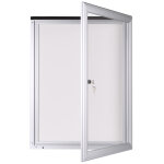 Planorga vitrine d'xterieur reverso 4 feuilles - cadre aluminium - porte battante
