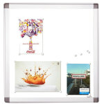 Planorga vitrine d'intrieur nf haute scurit 12 feuilles a4 fond mtal magntique