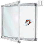 Planorga vitrine d'intrieur nf haute qualit et scurit 6 feuilles a4 - fond mtal magntique