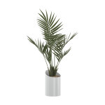 Plante artificielle - composition palmier - pot rond blanc