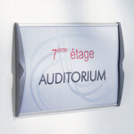 Plaque professionnelle personnalise pyxis 21 x 14, 85 cm grise
