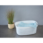 Plast team corbeille  linge seoul, 41, 9 litres, blanc