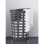 Plast team panier à linge boston, 54 litres, ovale, noir Plast team panier à linge boston, 54 litres, ovale, noir