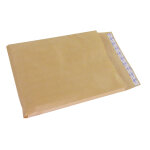 Pochette kraft brun 280 x 365 mm 120g sans fentre - soufflet 3 cm - autocollante bande protectrice - ...