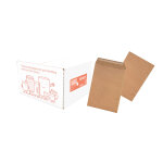 Pochette kraft brun pefc c5 - 162 x 229 mm 90g sans fentre - autocollante bande protectrice - lot de ...
