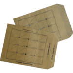 Pochettes navette, kraft brun, sans gommage