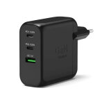 Port connect chargeur mural gan� 100w avec �cran - 2x usb - c et 1x usb - a + c�ble usb - c / usb - c ...