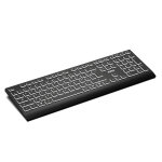 Port connect clavier sans fil rechargeable r�tro�clair� azerty avec touche ia - bluetooth + dongle usb ...