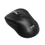 Port connect souris sans fil bluetooth rechargeable + dongle usb - c & usb - a - noir