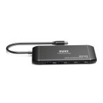 Port connect station d'accueil usb - c / a - ecran 4k en hdmi + displayport + rj45 - 7 ports