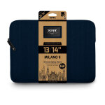 Port designs housse pc milano ii eco 13 / 14  navy blue - velour bleu