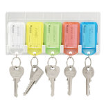 Porte - cls tiquette coloris assortis, lot de 10 + 2 rteliers 5 cls