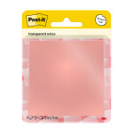 Post - it bloc de 36 feuilles notes repositionnables transparent papaye 73 x 73 mm
