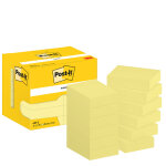 Post - it notes repositionnables 38 x 51 mm - jaune - lot 12 blocs de 100 feuilles