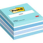 Post - it notes repositionnables 76 x 76 mm - bleu aquarelle - bloc de 450 feuilles
