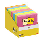 Post - it notes repositionnables 76 x 76 mm - couleurs assorties - bloc de 100 feuilles
