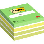 Post - it notes repositionnables 76 x 76 mm - vert aquarelle - bloc de 450 feuilles