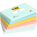 Post - it notes repositionnables beachside 76 x 127 mm - assorties - lot 6 blocs de 100 feuilles