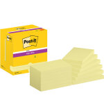 Post - it notes repositionnables super sticky 76 x 127 mm - jaune - lot 12 blocs de 90 feuilles Post - it notes repositionnables super sticky 76 x 127 mm - jaune - lot 12 blocs de 90 feuilles