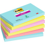 Post - it notes repositionnables super sticky cosmic 76 x 127 mm - assorties - lot 6 blocs de 90 feuilles ...