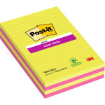 Post - it notes repositionnables super sticky lign�es rectangle 125 x 200mm arc - en - ciel - lot de ...