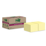Post - it notes repositionnables super sticky recycles 48 x 48 mm - jaune - lot 12 blocs de 70 feuilles ...