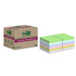 Post - it notes repositionnables super sticky recycles 76 x 76 mm - assorties - lot 12 blocs de 70 feuilles ...