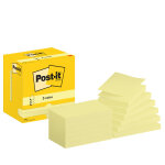 Post - it notes repositionnables z - notes rectangle jaune 127 x 76 mm - lot de 12 blocs de 100 feuilles ...