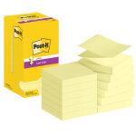 Post - it notes repositionnables z - notes super sticky carr�es jaune 76 x 76 mm - lot de 12 blocs de ...
