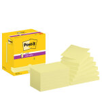 Post - it notes repositionnables z - notes super sticky rectangle jaune 127 x 76 mm - lot de 12 blocs ...
