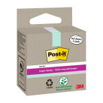Post - it notes super sticky 76 x 76 mm 100 % recycl�es - 2 blocs de 70 feuilles - vert menthe et lilas ...